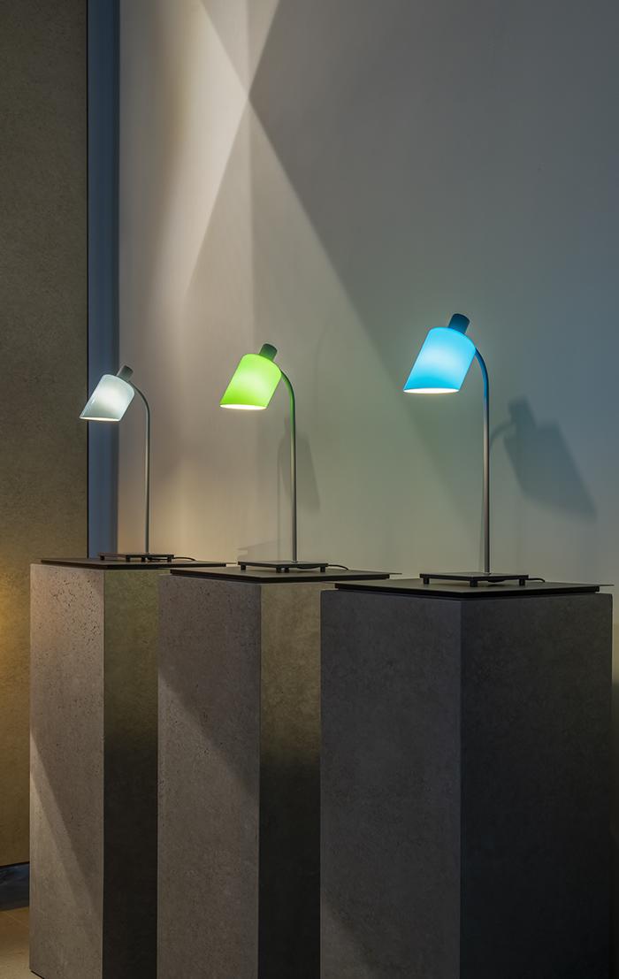 glass table lamp for Study  by Nemo, Italy