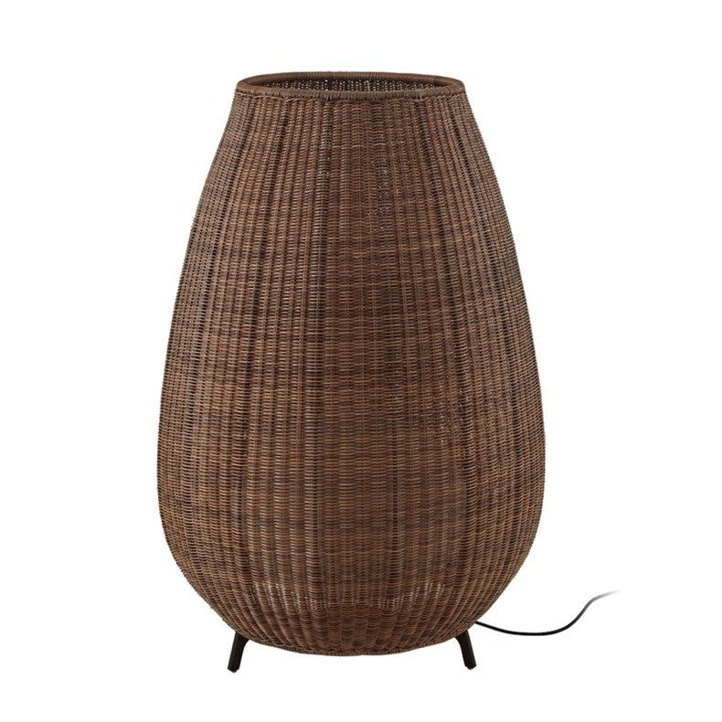 Outdoor handmade rattan floor lamp large