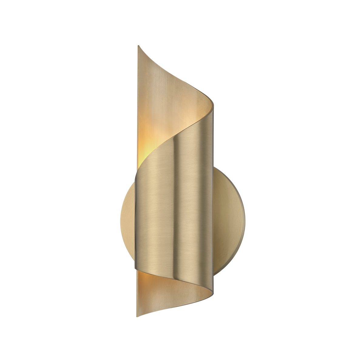Brass wall light