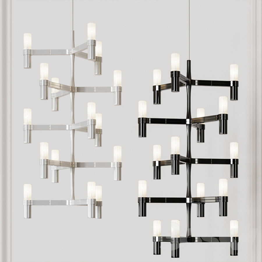 Gold Vertical Linear pendant Italian, grand light, contemporary lighting, nemo lighting, luxury lighting