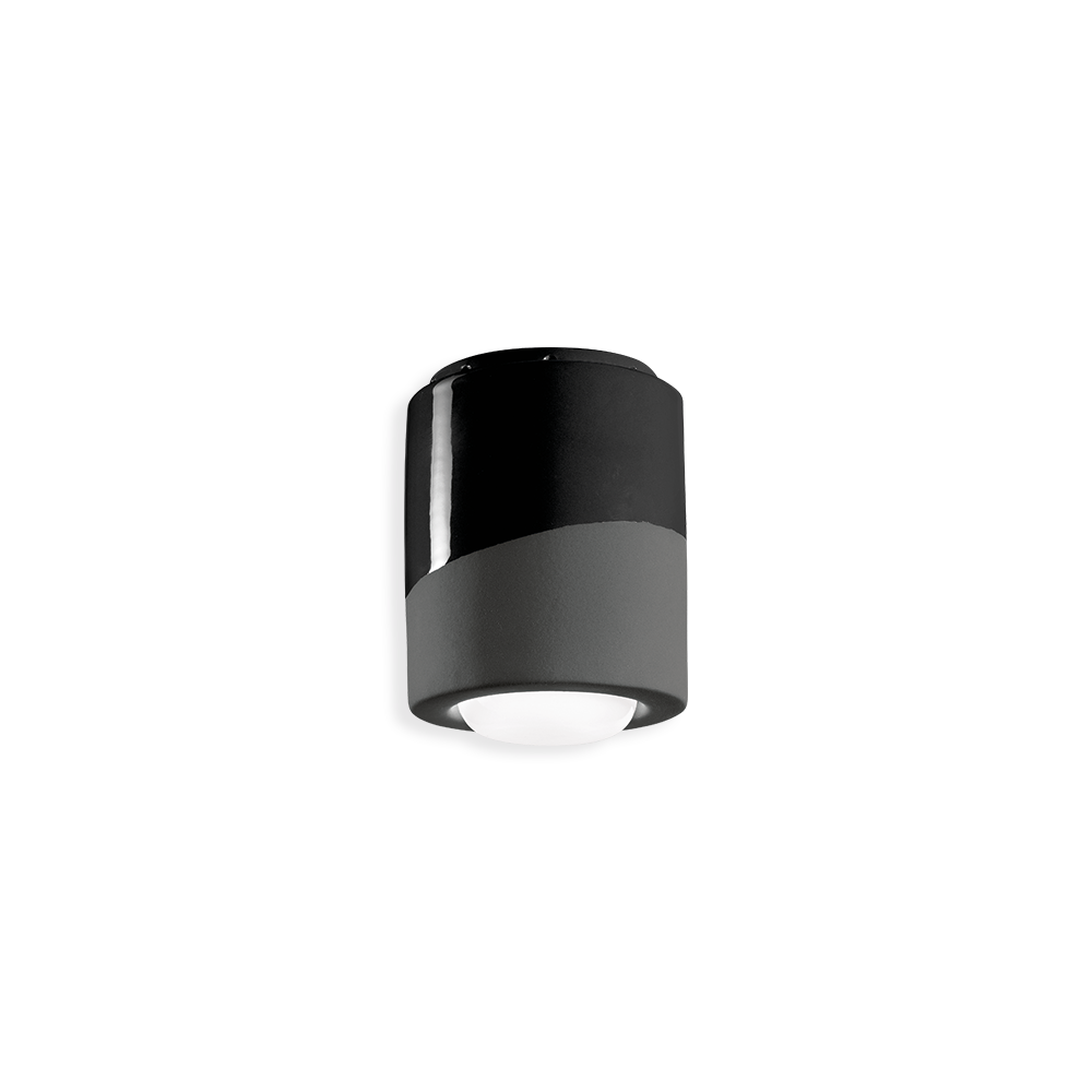 Black Small ceiling light for task lighting or study