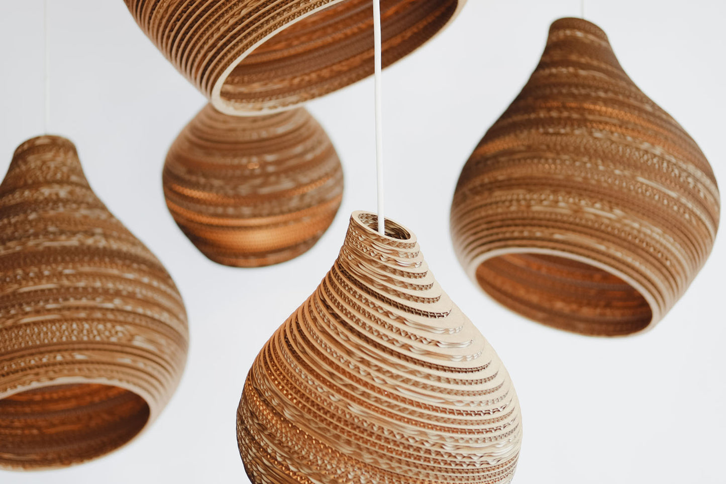 Recycled sustainable Cardboard Lights by Scraplights