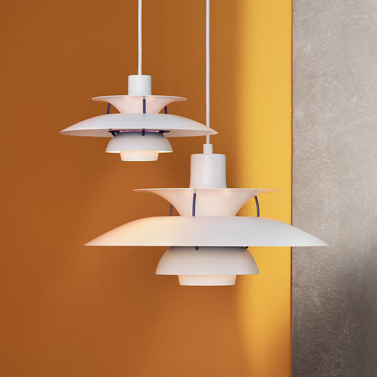 シーリングライト・天井照明 louis poulsen ph5 classic White shade PH 5 Mini Classic White Pendant Lamp by Louis Poulsen