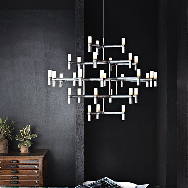 Library reading Area Chrome Pendant Lamp Collection by Nemo