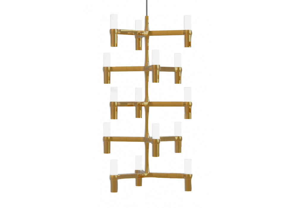 Gold Vertical Linear pendant Italiangrand light, contemporary lighting, nemo lighting, luxury lighting