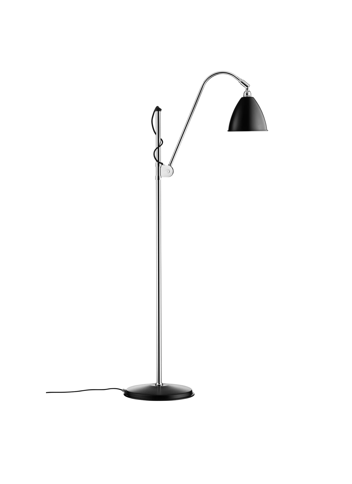 Chrome black floor lamp