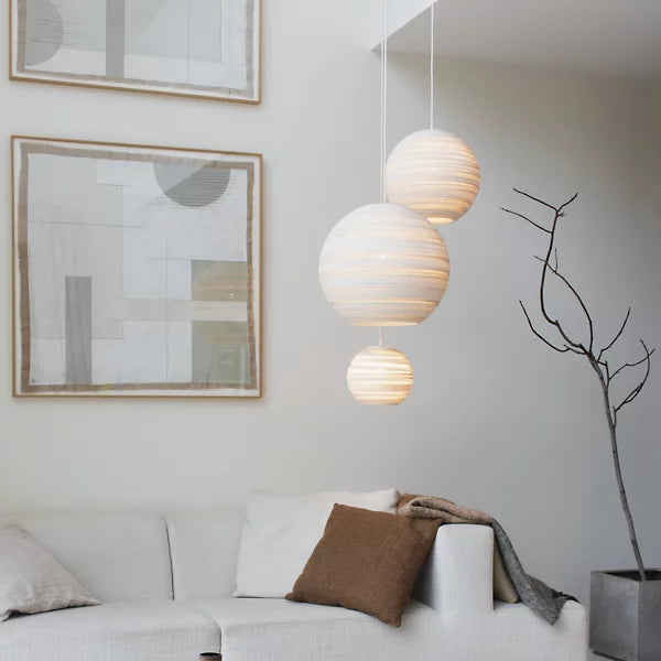 White Sustainable hanging pendant light by Graypants 