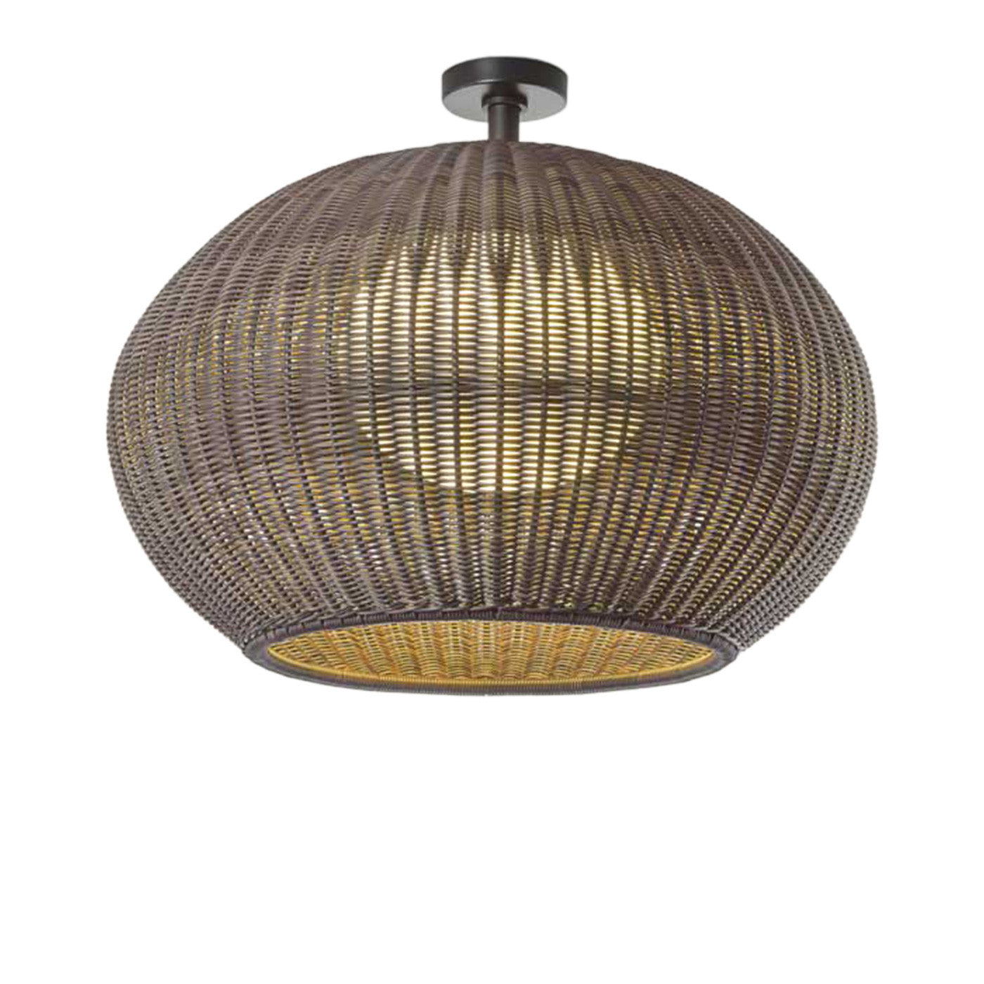brown rattan outdoor ceiling light ,cane outdoor ceiling lamp 