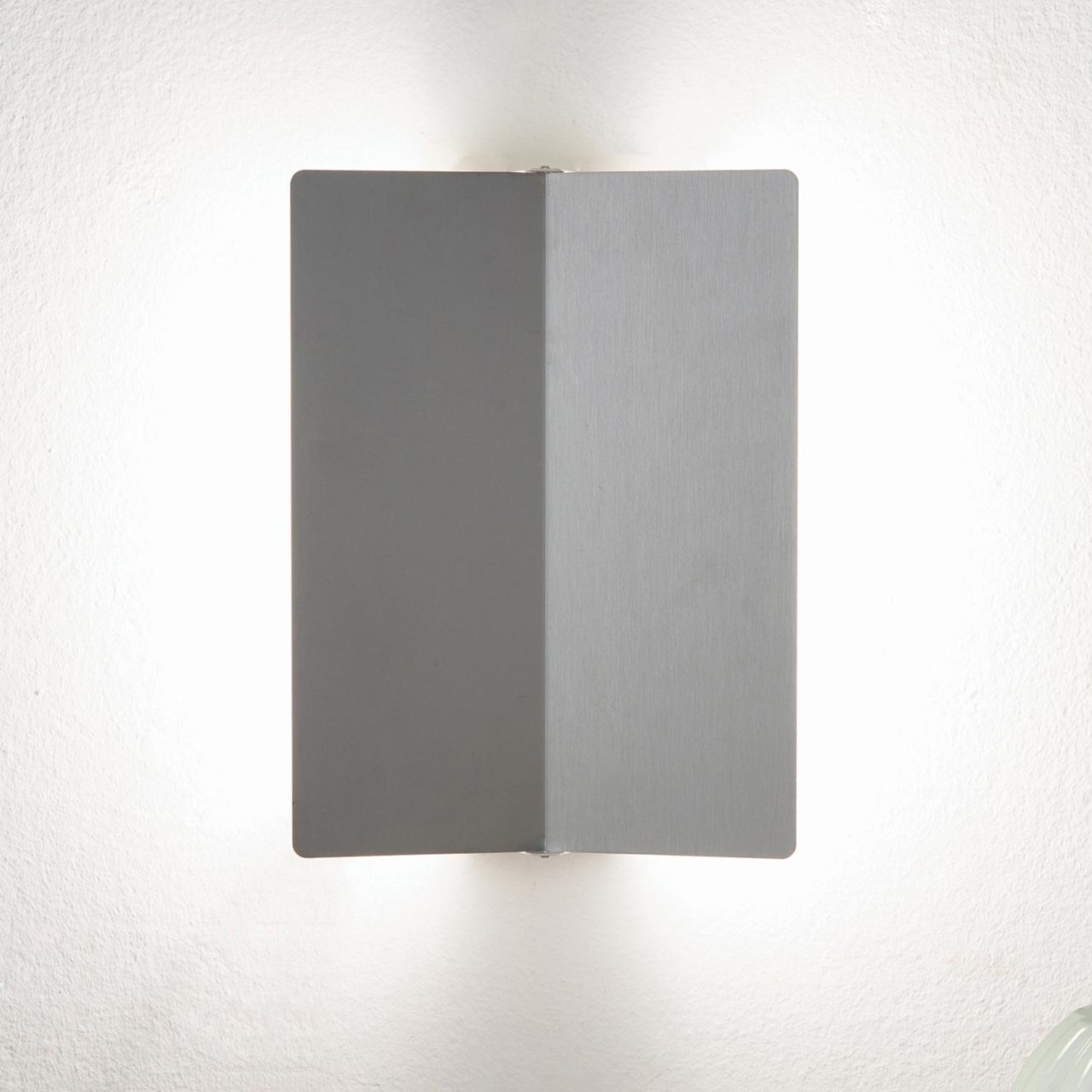 Anodized natural aluminium adjustable  pivotable wall light by Nemo