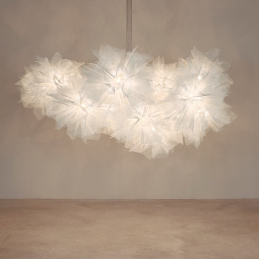 White designer modern chandelier