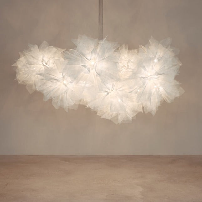 White designer modern chandelier