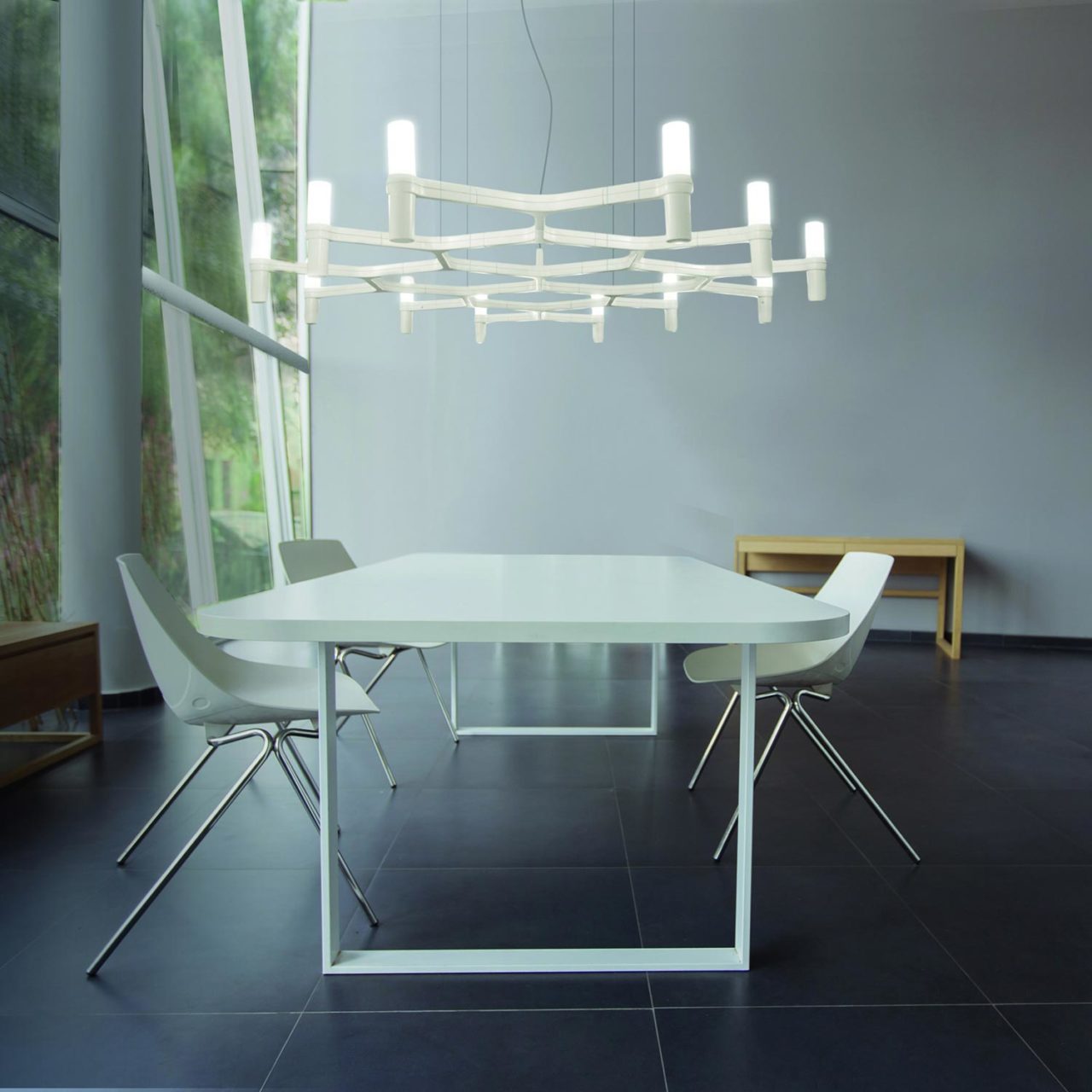 White Chandelier for office desk by Nemo Italy