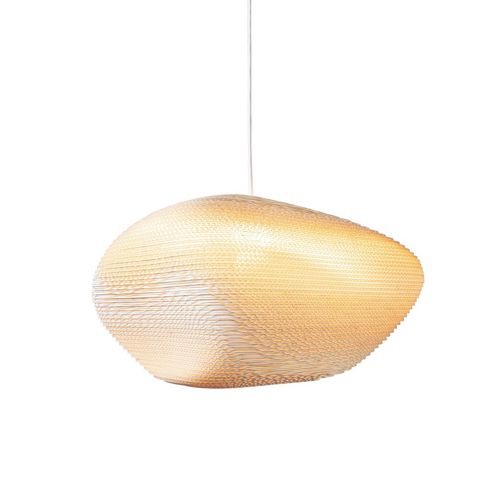 Blonde sustainable pebble light by Scraplight