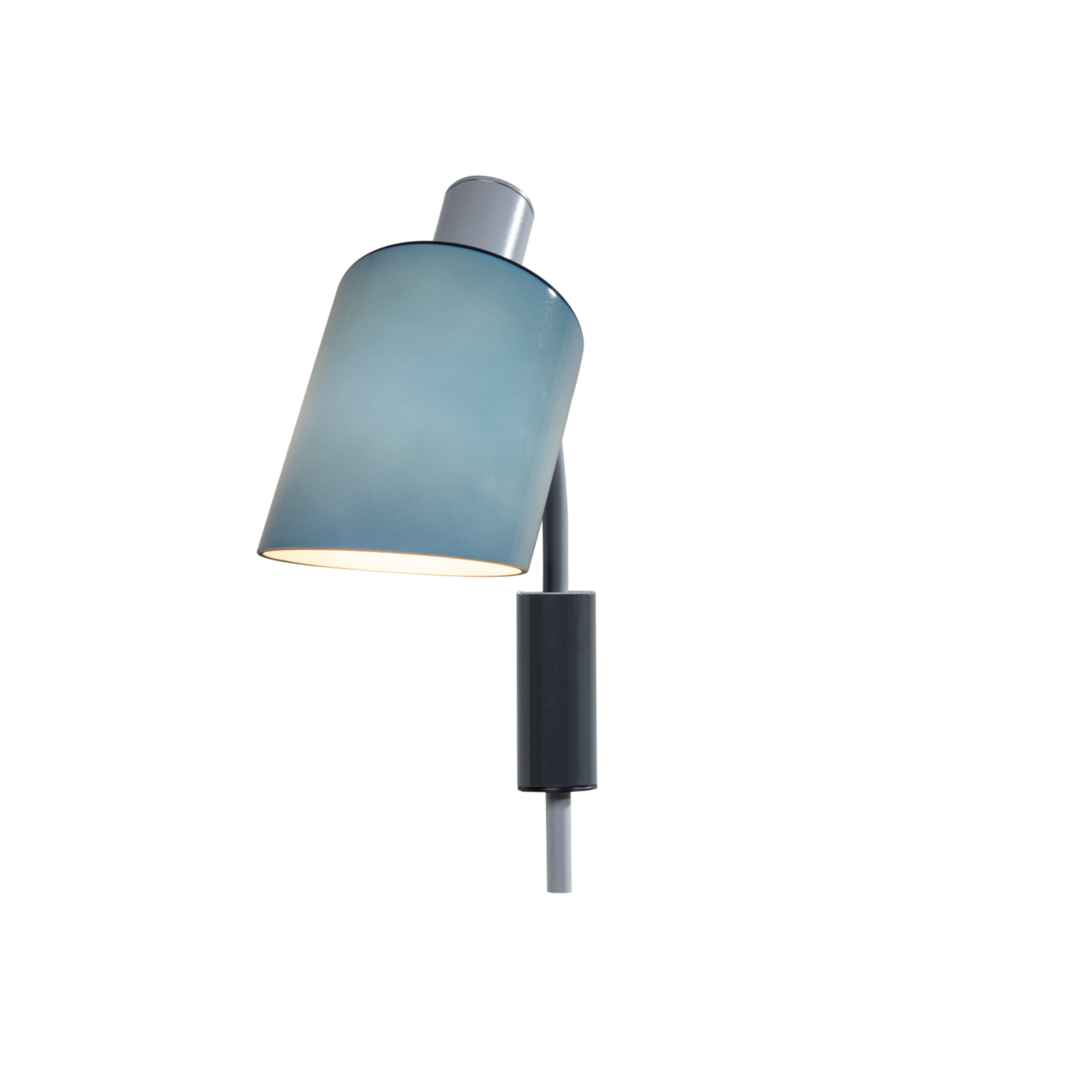 petrol blue grey Glass wall light for reading  bedroom