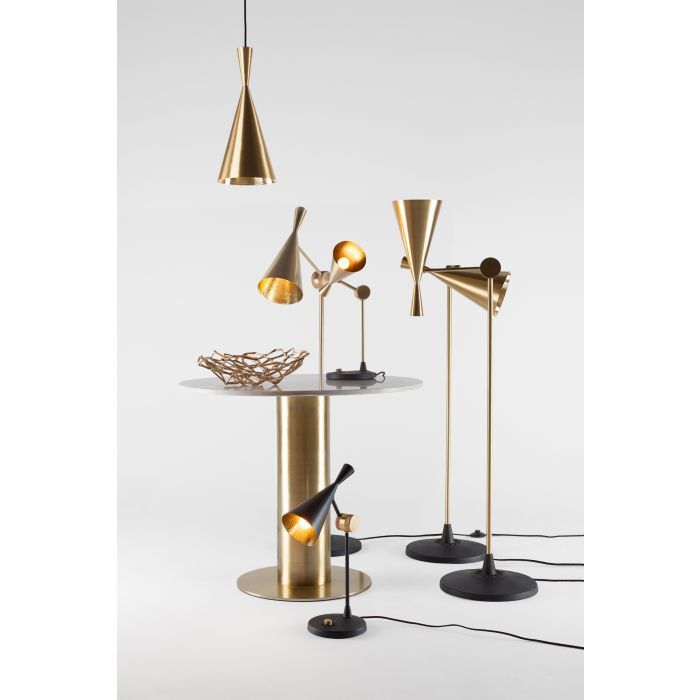 Completely Adjustable Modern table floor lamps with Indian touch of hammered brass texture