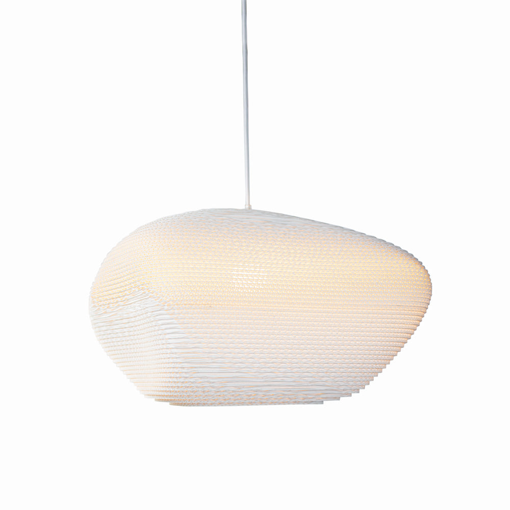 White sustainable pendant light by Scraplight