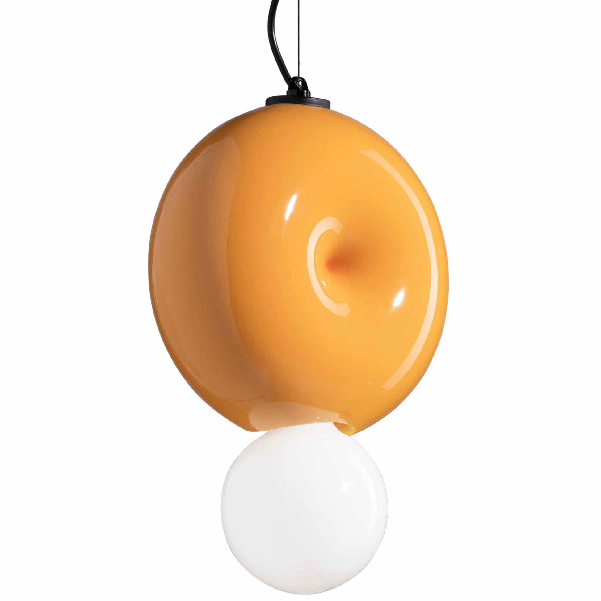 yellow donut shaped pendant