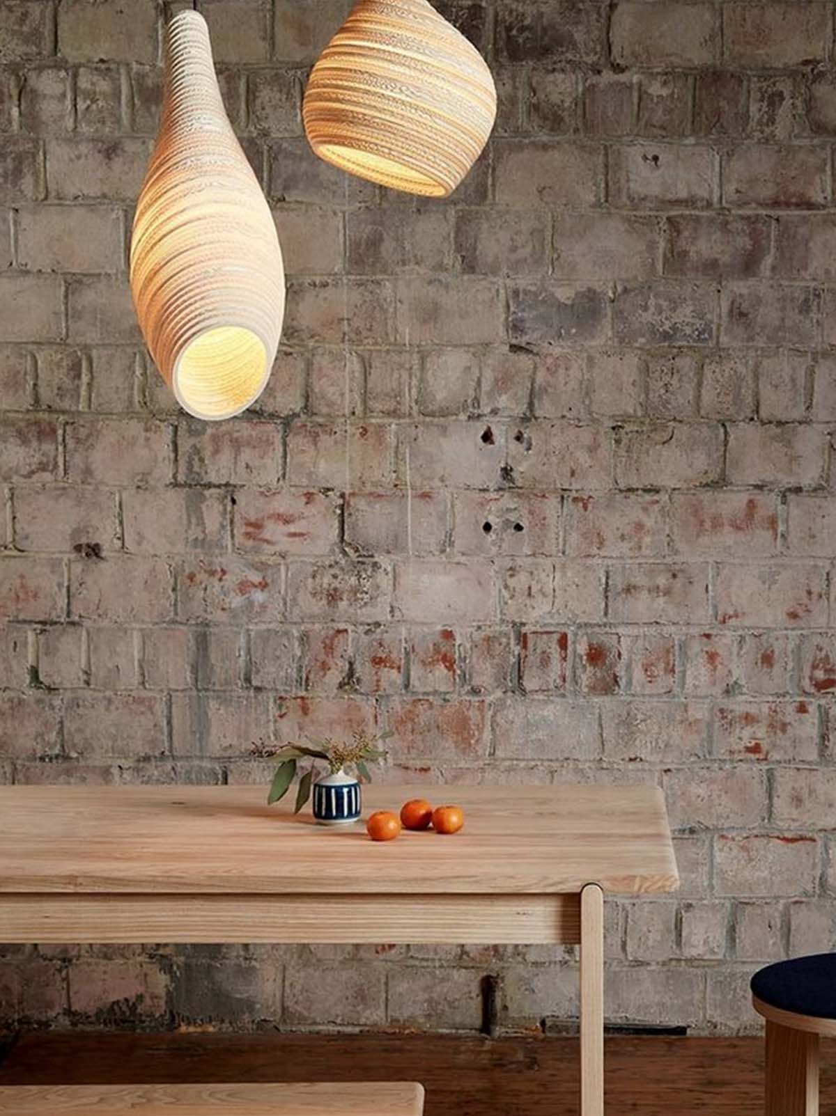 Recycled sustainable Cardboard Lights by Scraplights