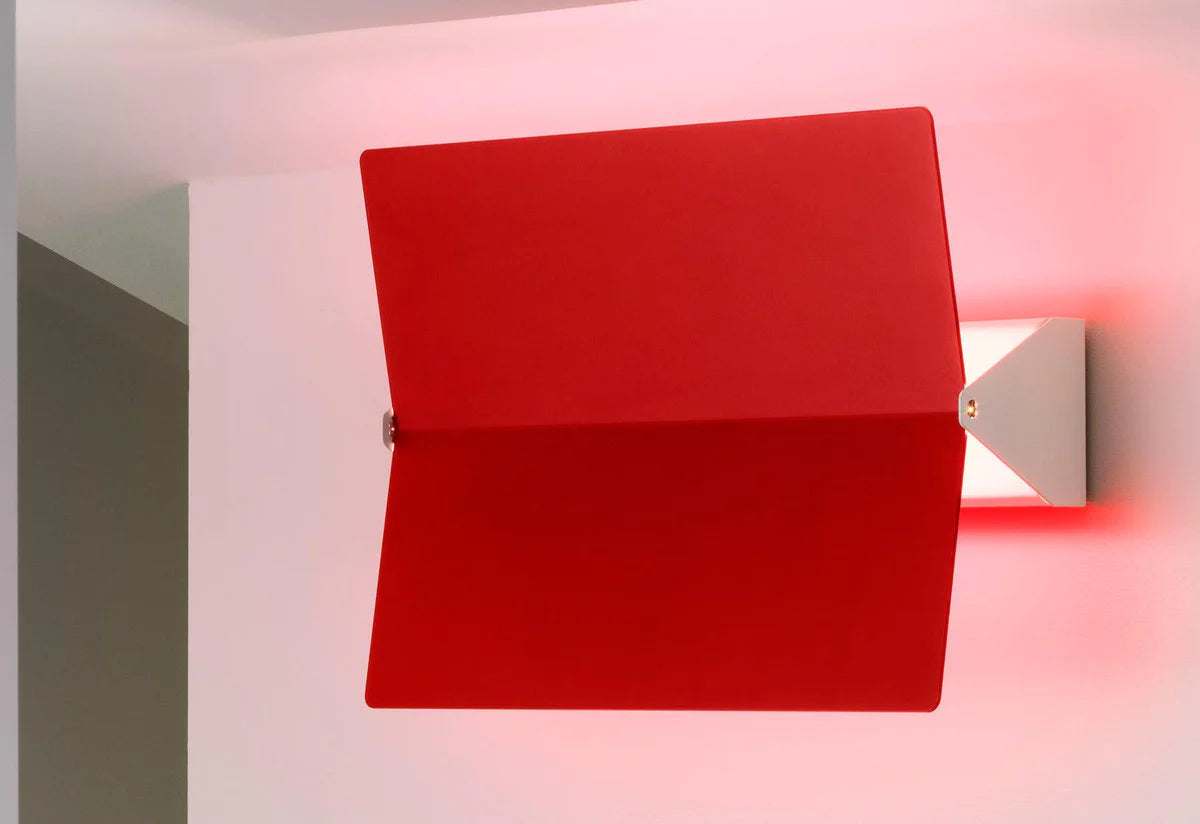 red djustable  pivotable wall lamp by Nemo