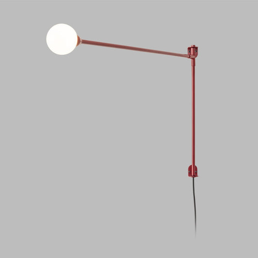Red adjustable wall lamp by nemo, Italy