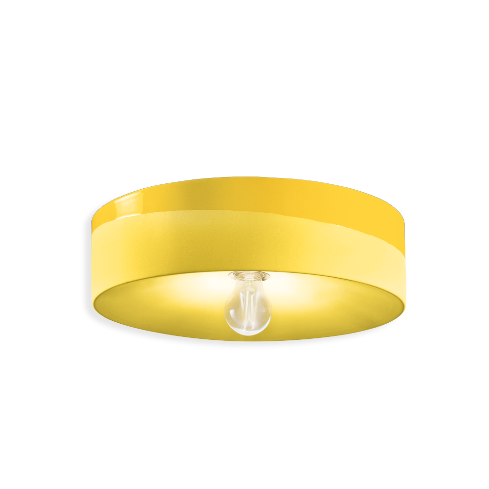 yellow ceiling light