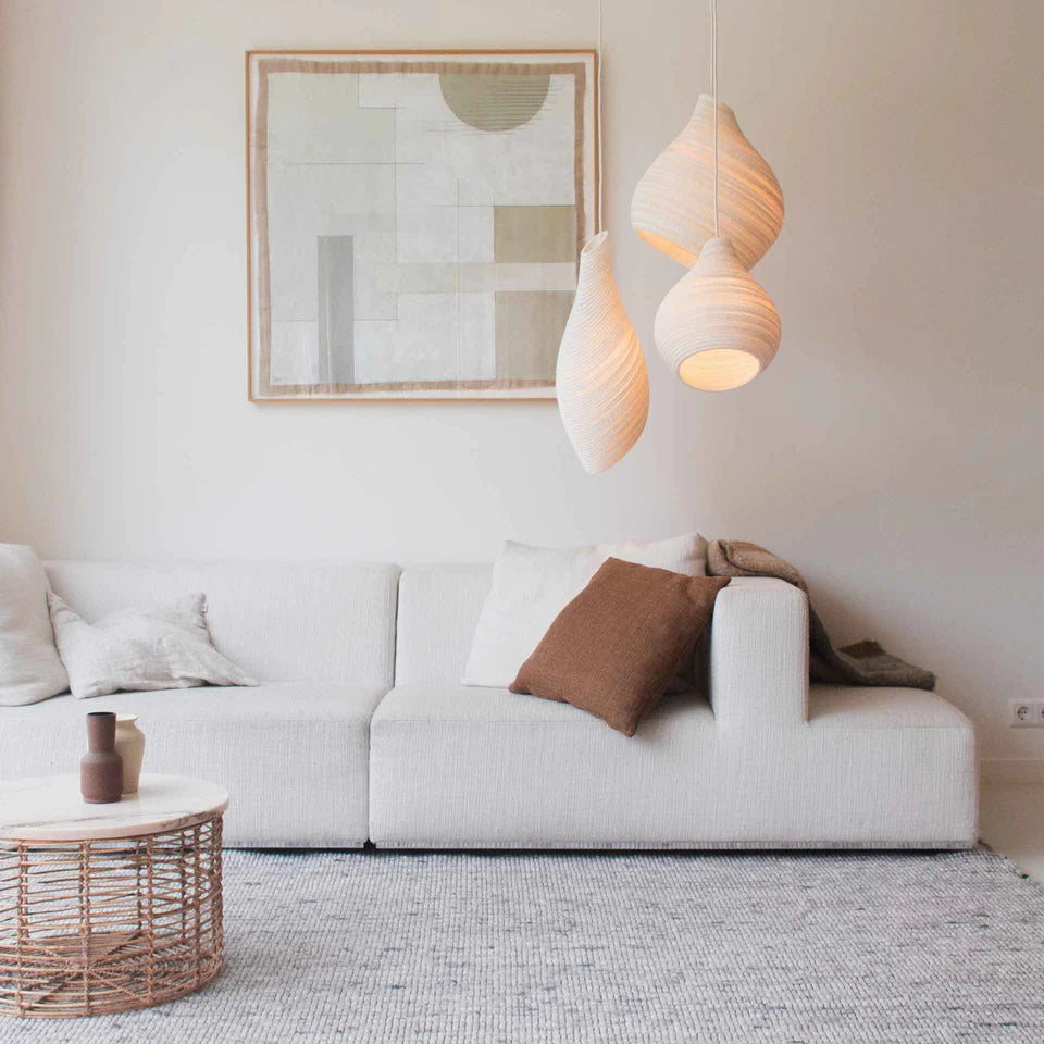 recycled Sustainable hanging light by Scraplights