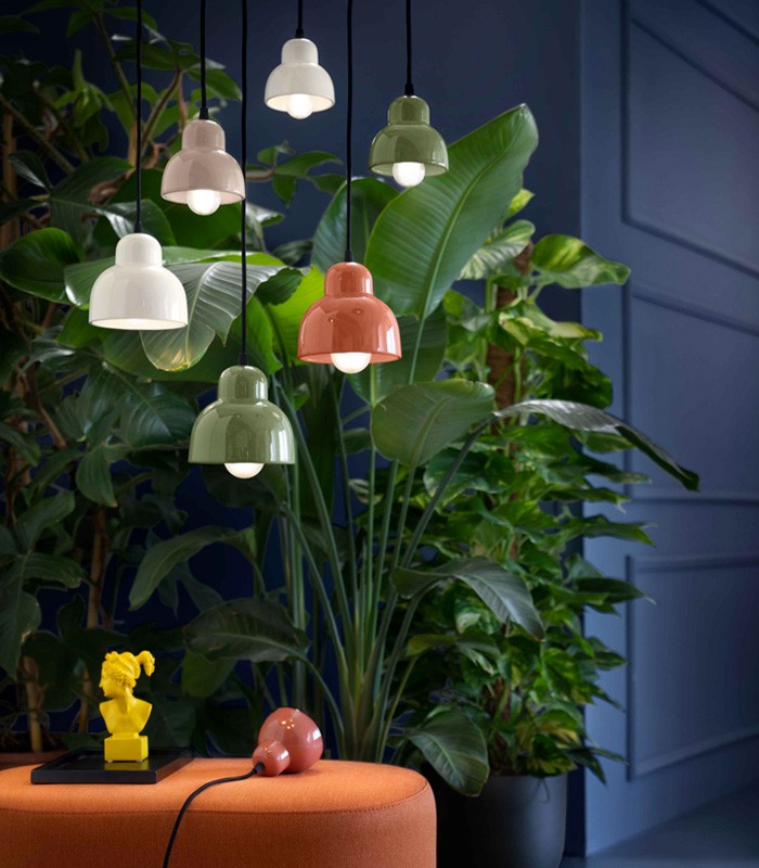 Colorful Art Deco/ Retro interior hanging lights