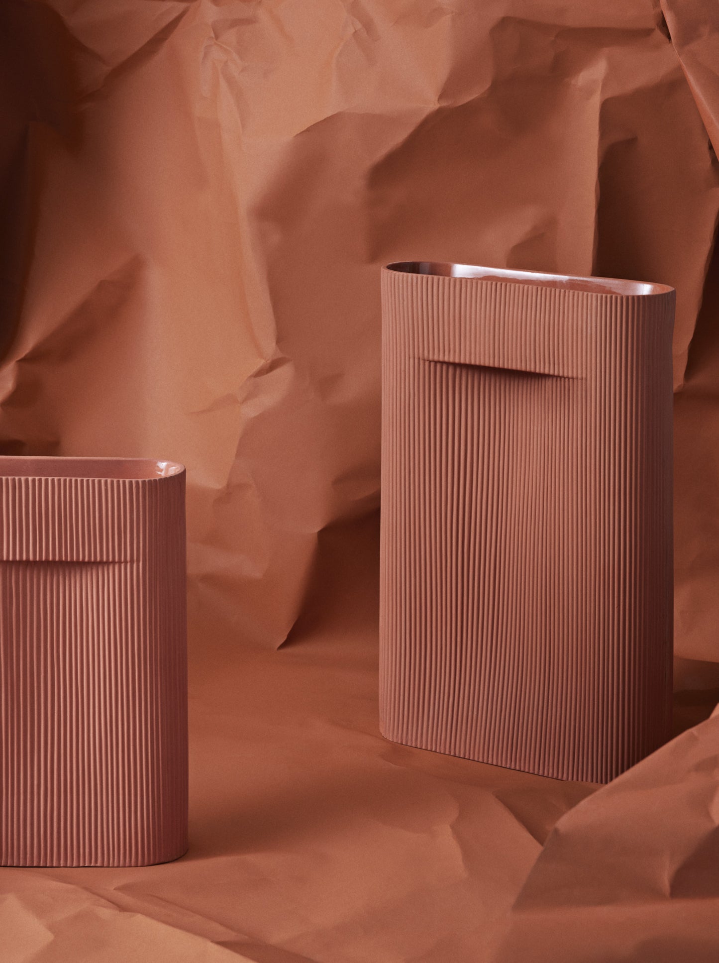 Ridge Vase - Terracotta, Medium