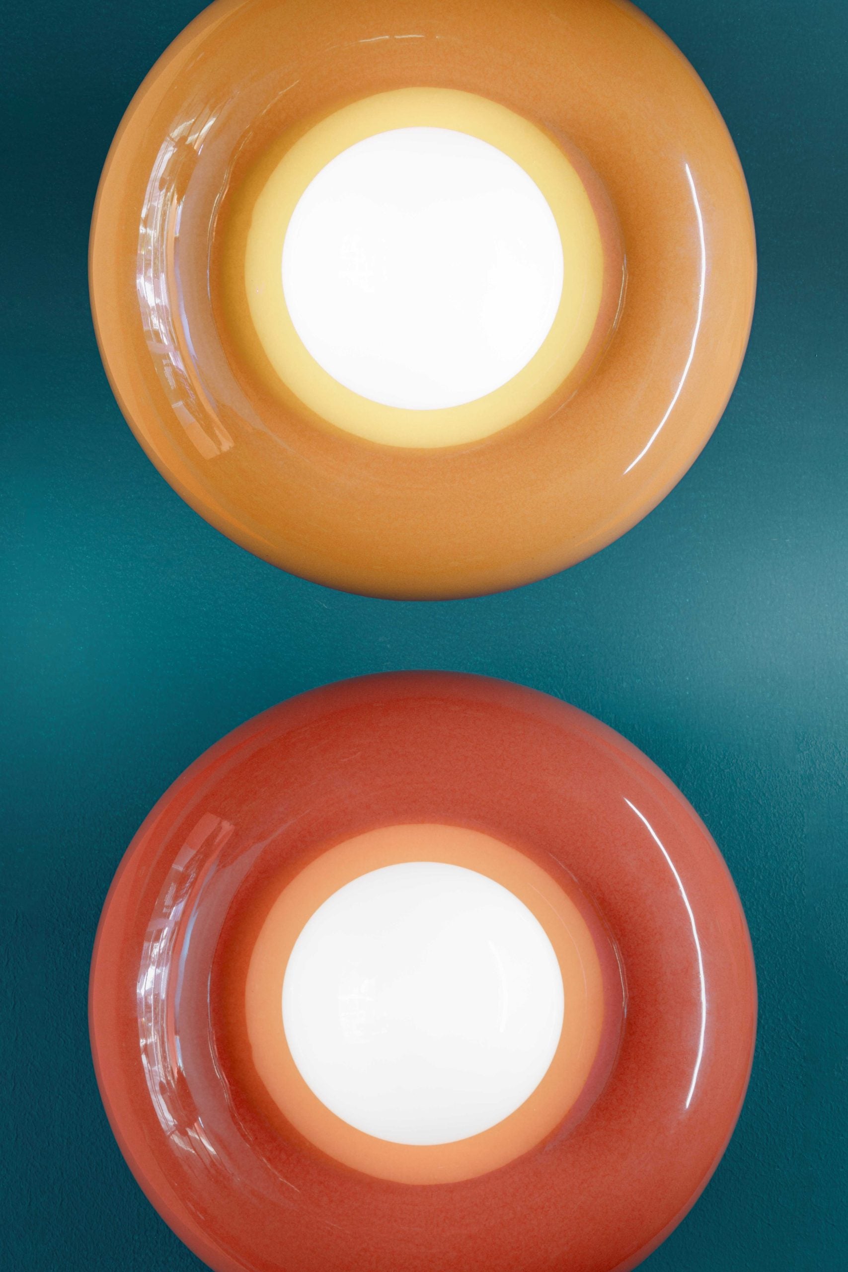 colourful happy donut shaped wall light