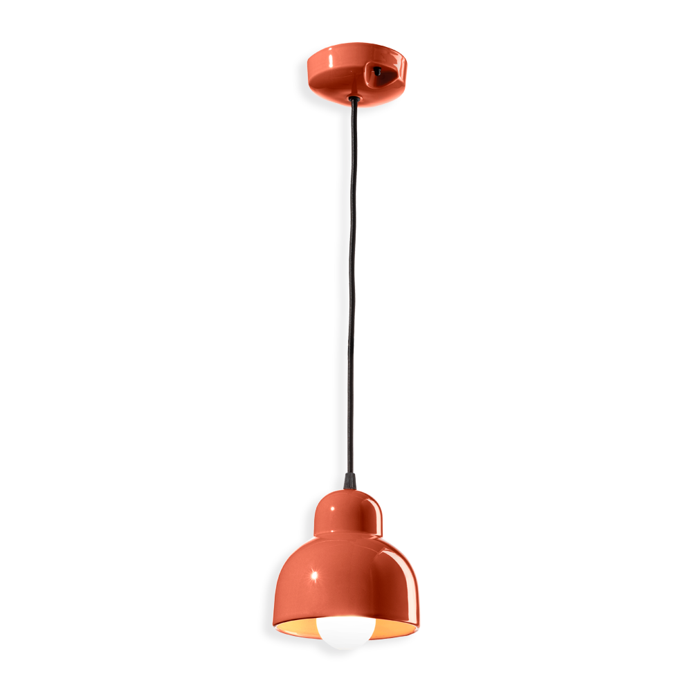 Orange hanging light Art Deco Retro