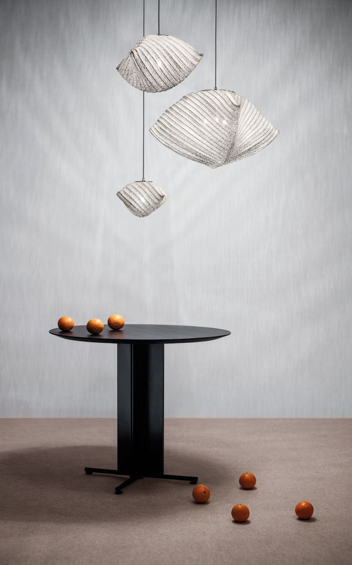 White Metal Dimsum shaped Dining Light  Designer hanging light  by A emotional light , Spain