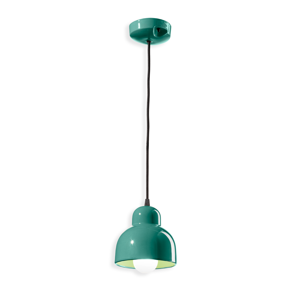 Green Ceramic pendant light Art Deco Style 