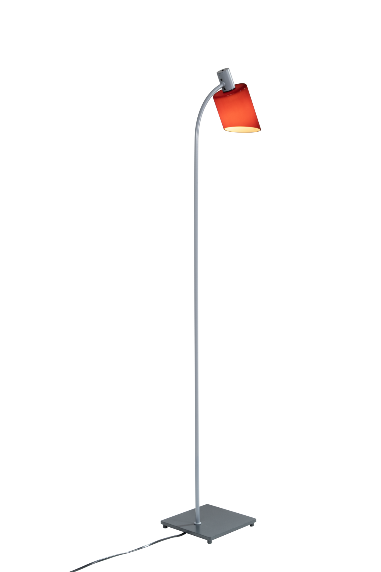 Red shade floor lamp Lounge area home decor Reading lamp