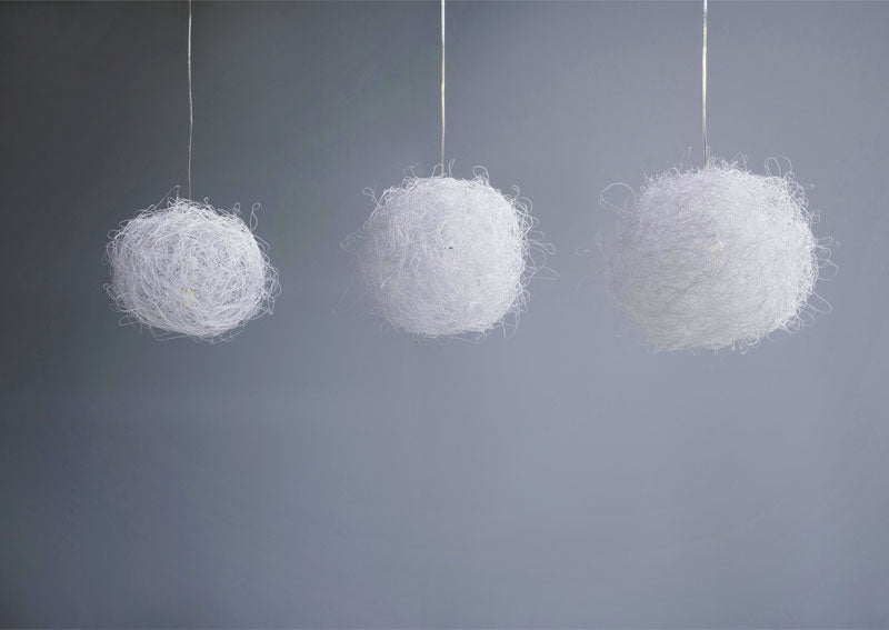 Beautiful white ball hanging light