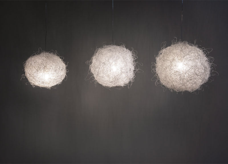 Beautiful white ball hanging light