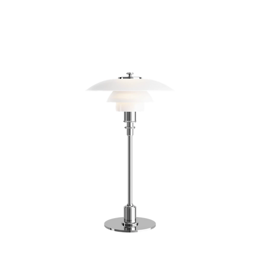 Chrome Small table lamp by Louis Poulsen 