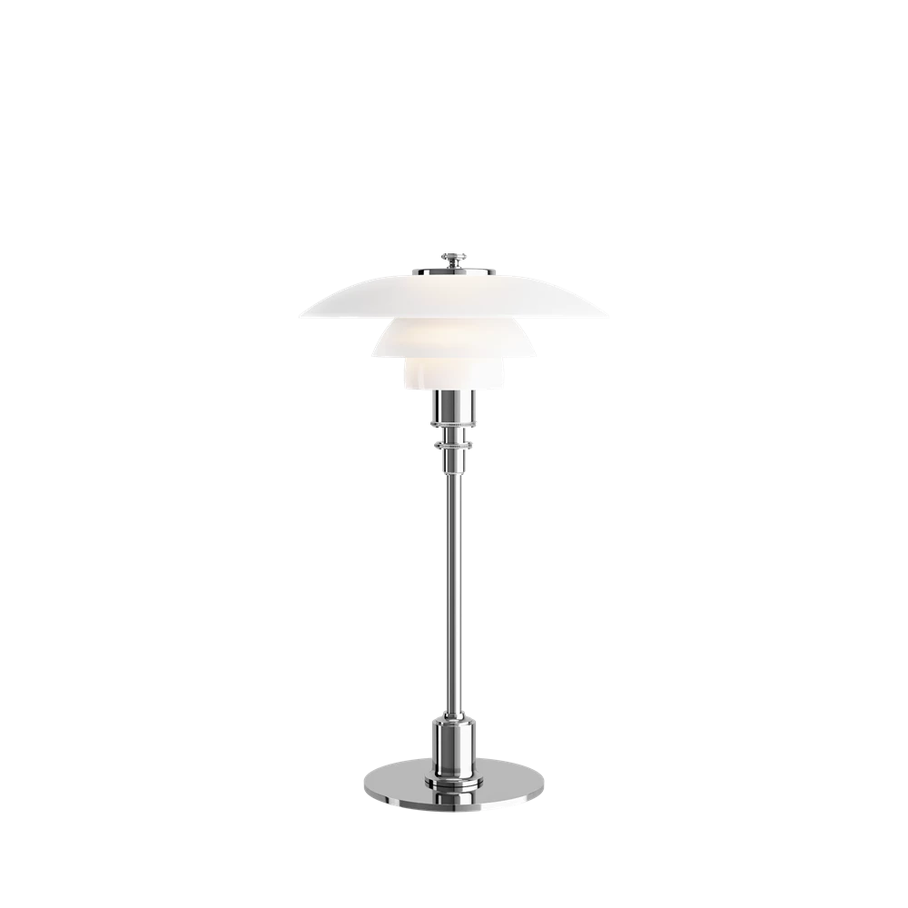 Chrome Small table lamp by Louis Poulsen 