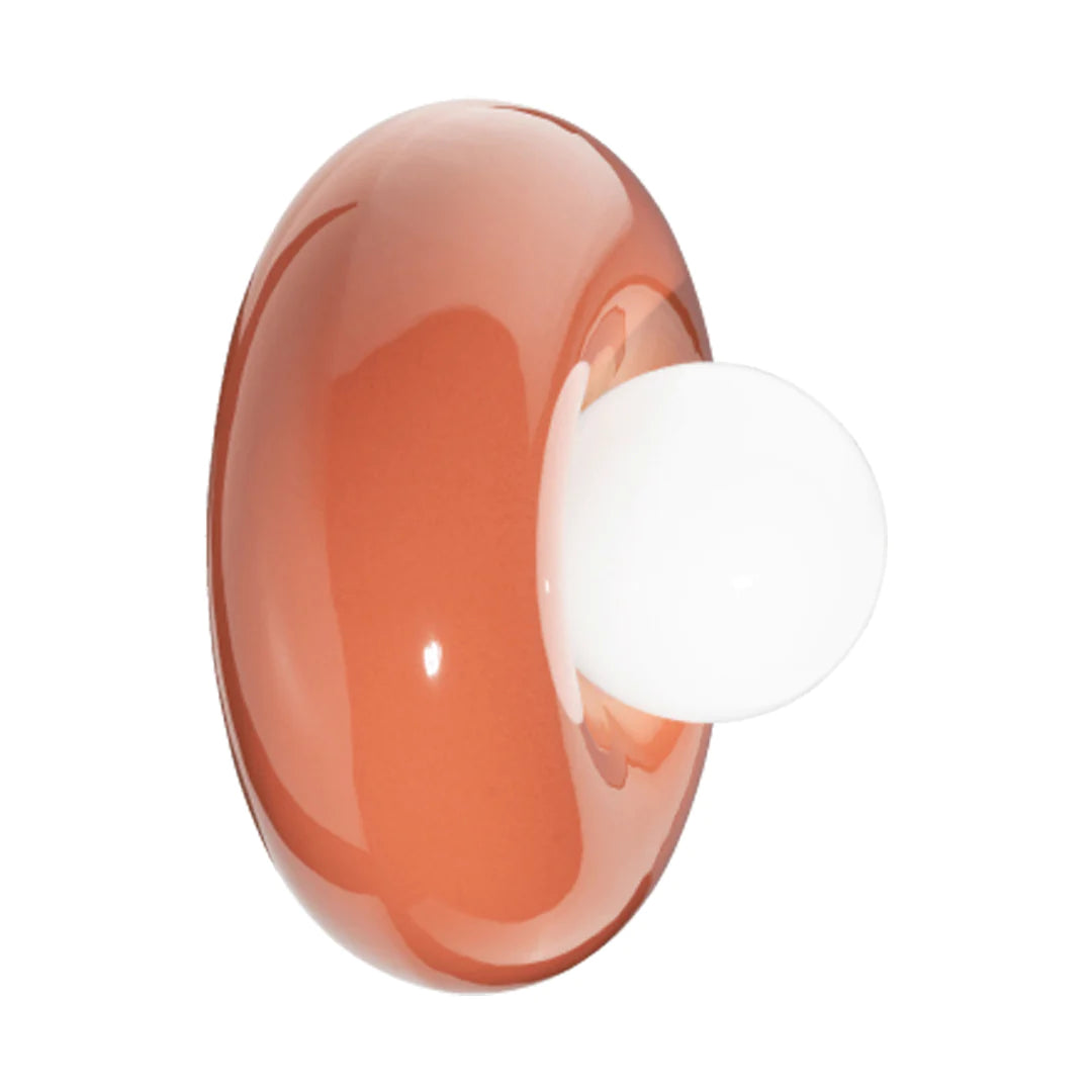 Orange round wall light