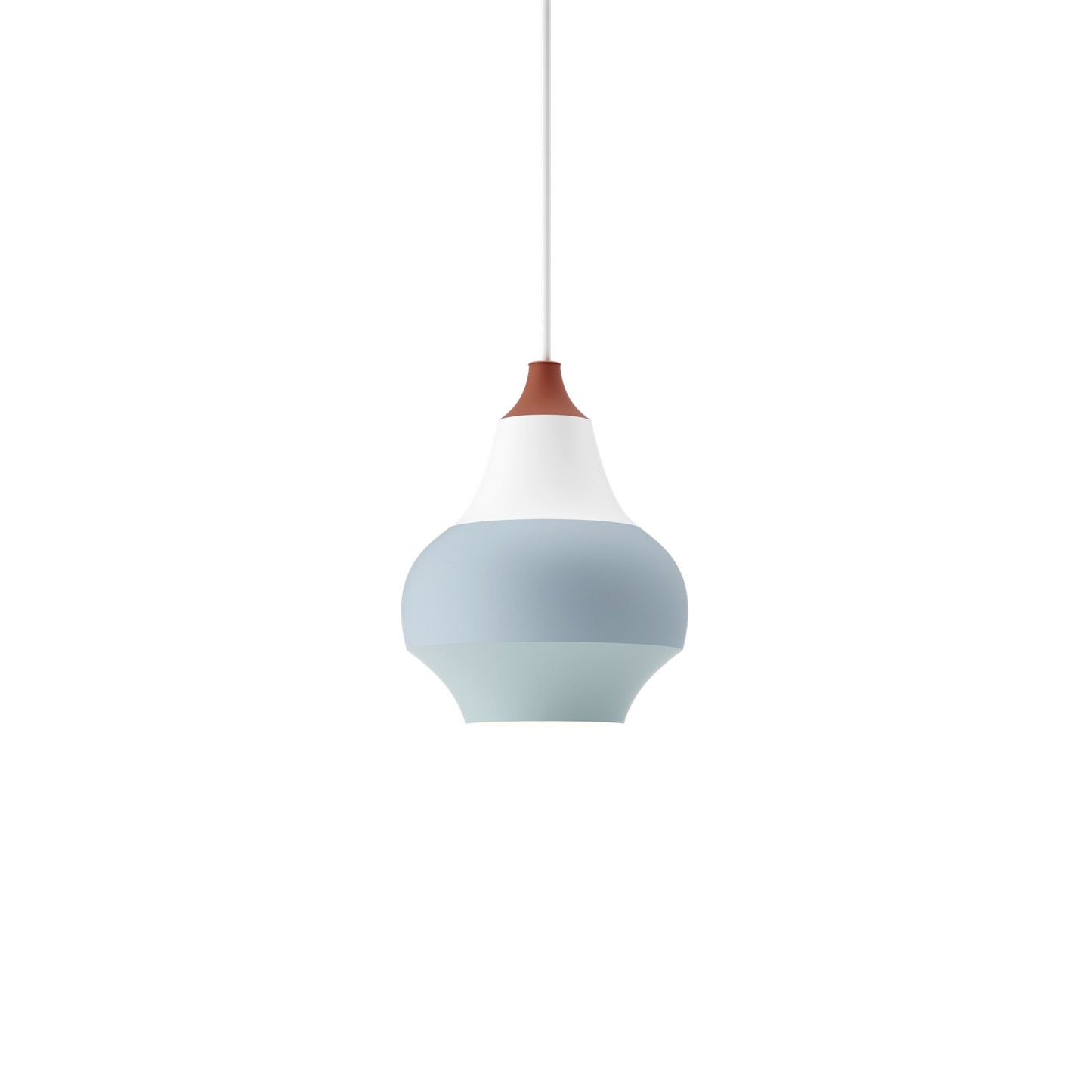 colorful hanging pendant lights for dininig area by Louis Poulsen 