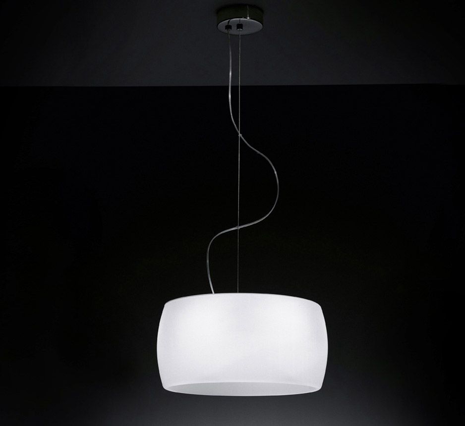 white Glass pendant by Nemo, Italy