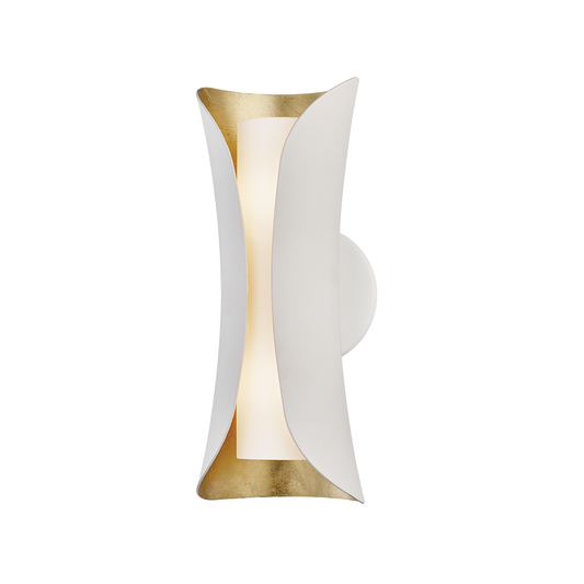 white and gold wall lamp