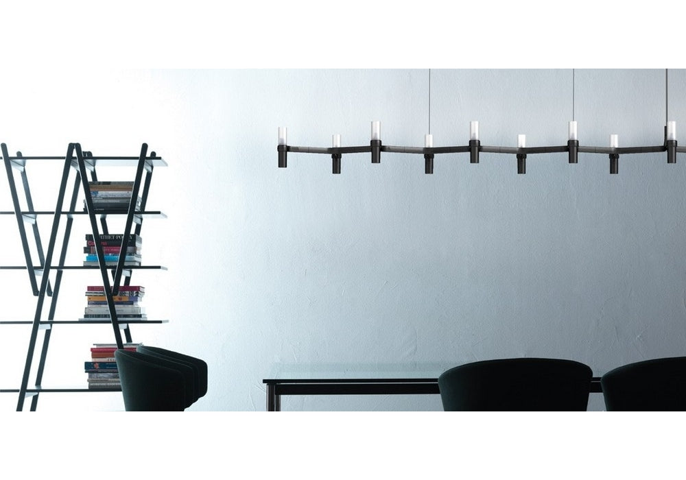 black linear hang rail Pendant light by Nemo