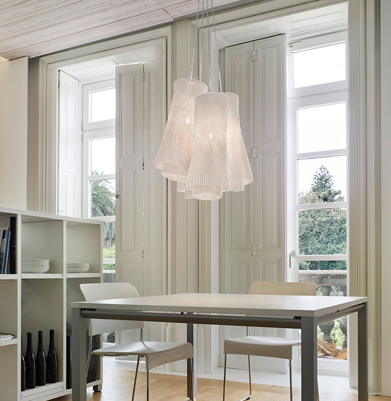 White metal Designer European Lights for Dining Area 