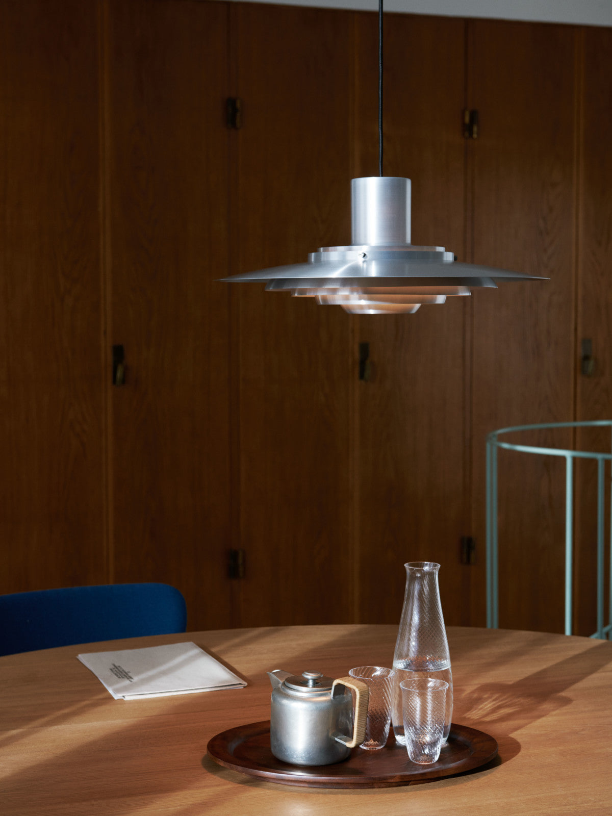 P376 Pendant Lamp by &Tradition – modern Danish design aluminum pendant light for dining room or kitchen island lighting.

