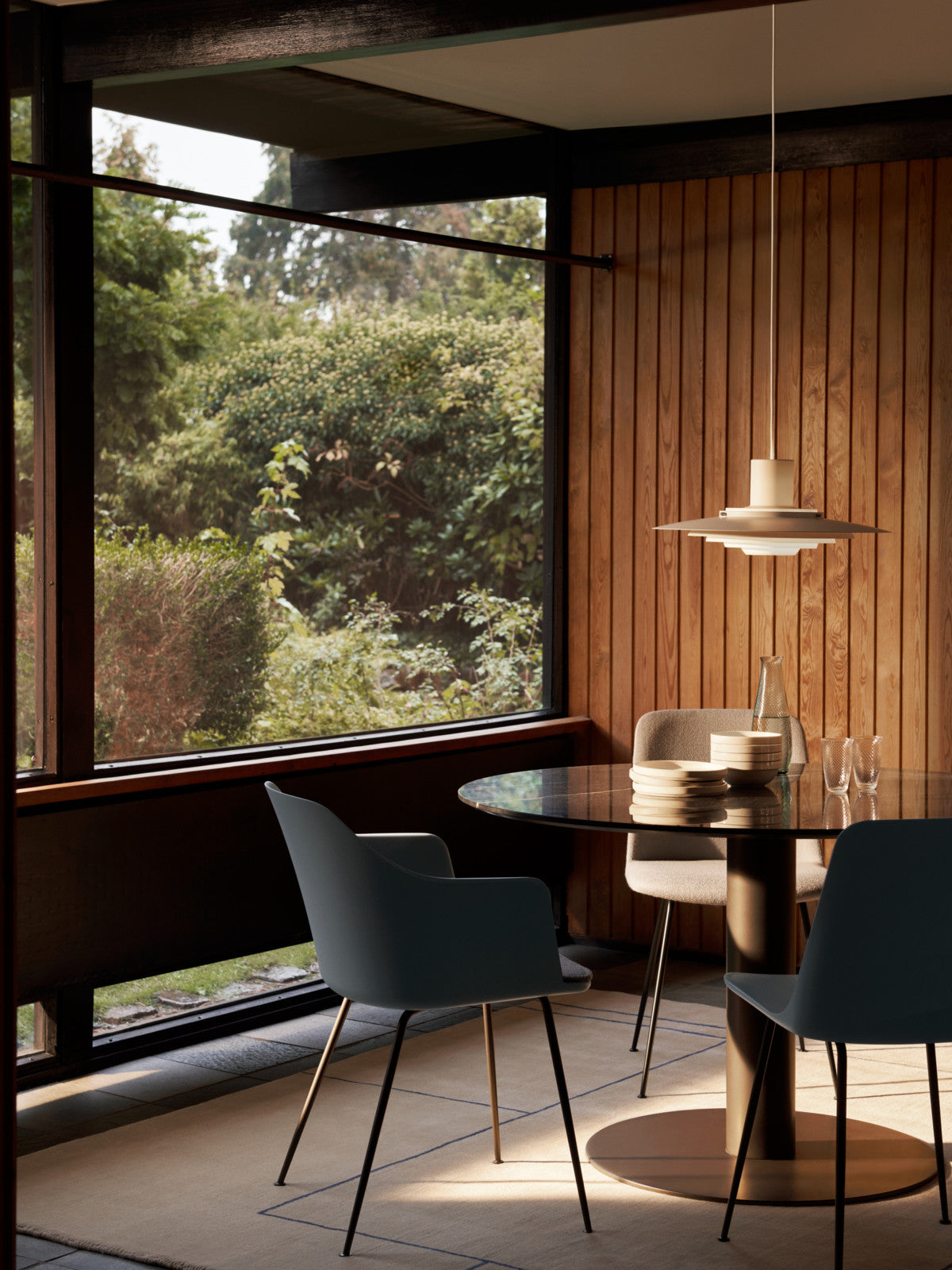 Elegant P376 Pendant Light by &Tradition – Scandinavian ceiling lamp with layered design, perfect for contemporary interiors.

