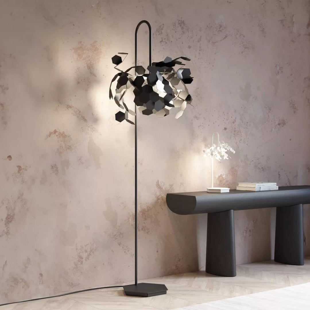 Andromeda Floor Lamp by Zava Luce, Italian designer floor light with sculptural contemporary design for luxury interiors 