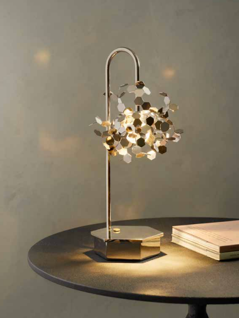 Andromeda Table Lamp by Zava Luce, Italian designer table lamp with sculptural contemporary design for luxury interiors 