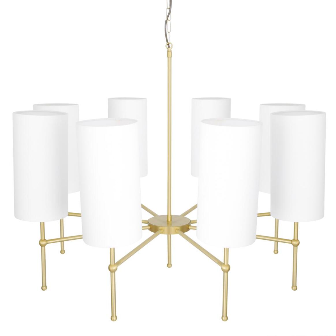 Arizona Brass Chandelier by Mullan Lighting featuring a bold brass finish, elegant chandelier design, and warm ambient illumination for modern and classic interiors