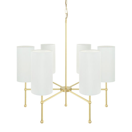 Arizona Brass Chandelier by Mullan Lighting featuring a bold brass finish, elegant chandelier design, and warm ambient illumination for modern and classic interiors