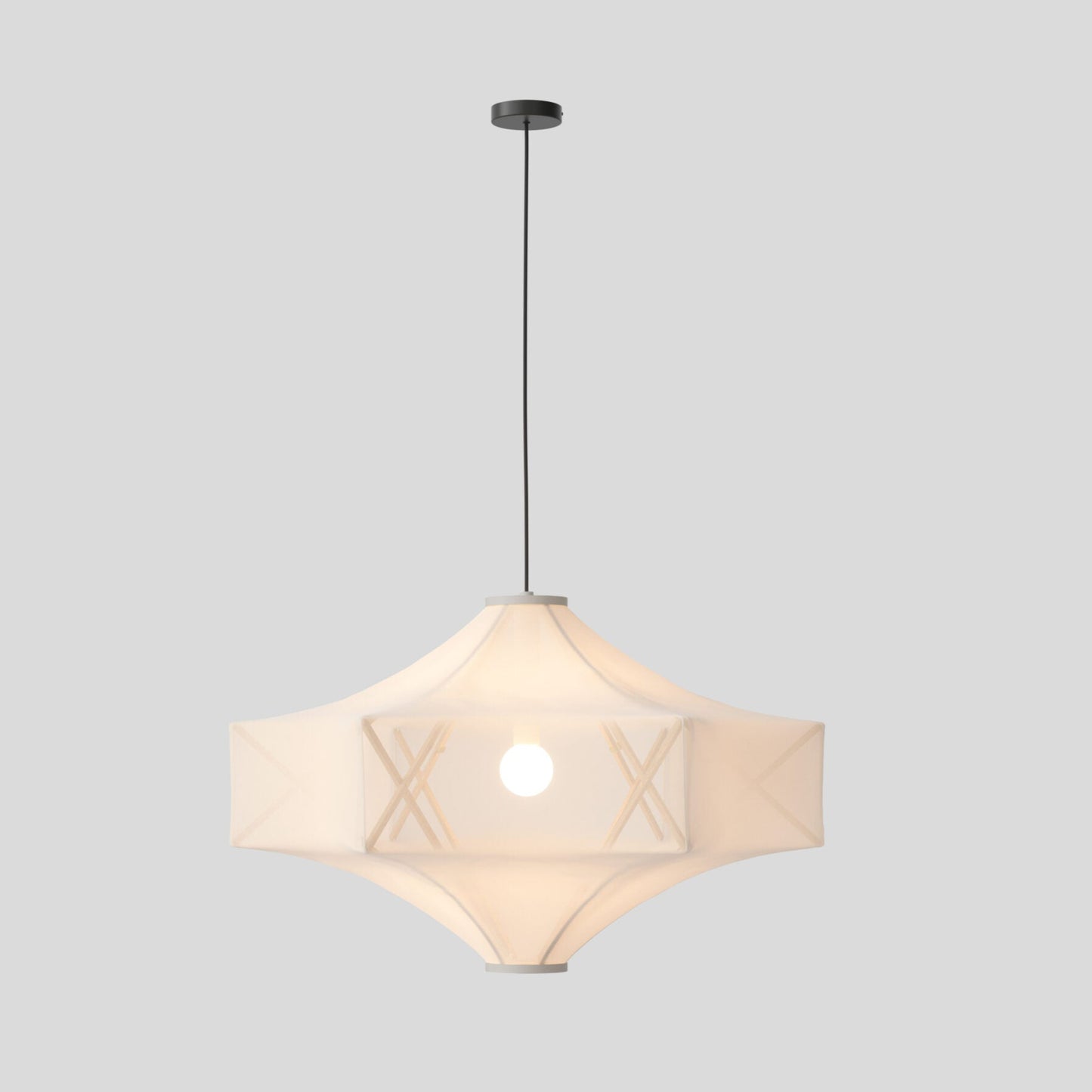 Astep Sopresa Suspension Lamp with layered circular shades in opaline glass and metal, creating soft, diffused light and contemporary elegance.